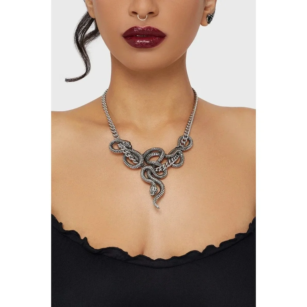Killstar midnight venom serpent necklace